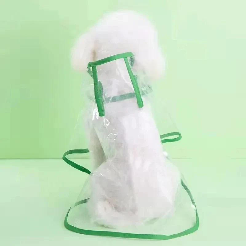 Waterproof Dog Raincoat – Hooded Transparent Rainwear Jacket for Small Dogs & Puppies