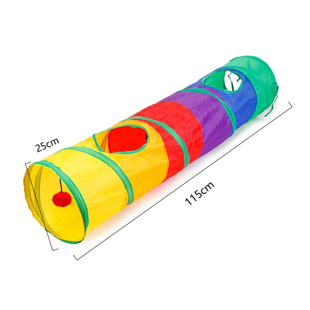 Cat Tunnel Pet Tube Collapsible Play Toy Indoor Outdoor Kitty Puppy Toys for Puzzle Exercising Training