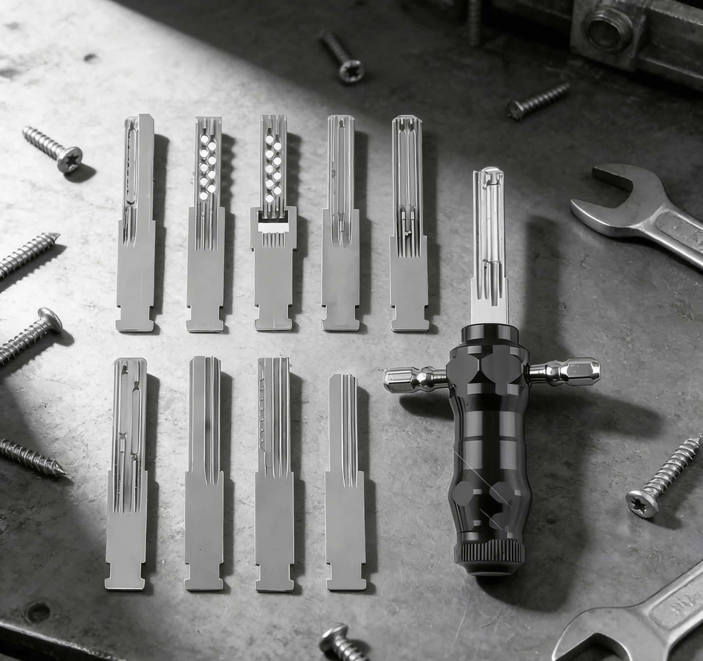 🔐Tubular Lock Pick Set: 9-in-1 Precision Unlocking Tool for Locksmiths