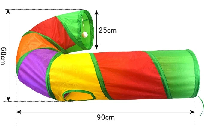 Cat Tunnel Pet Tube Collapsible Play Toy Indoor Outdoor Kitty Puppy Toys for Puzzle Exercising Training
