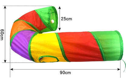 Cat Tunnel Pet Tube Collapsible Play Toy Indoor Outdoor Kitty Puppy Toys for Puzzle Exercising Training