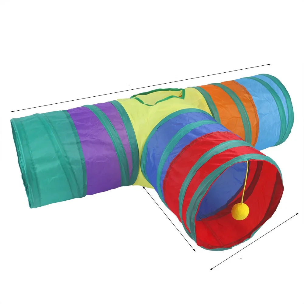 Cat Tunnel Pet Tube Collapsible Play Toy Indoor Outdoor Kitty Puppy Toys for Puzzle Exercising Training