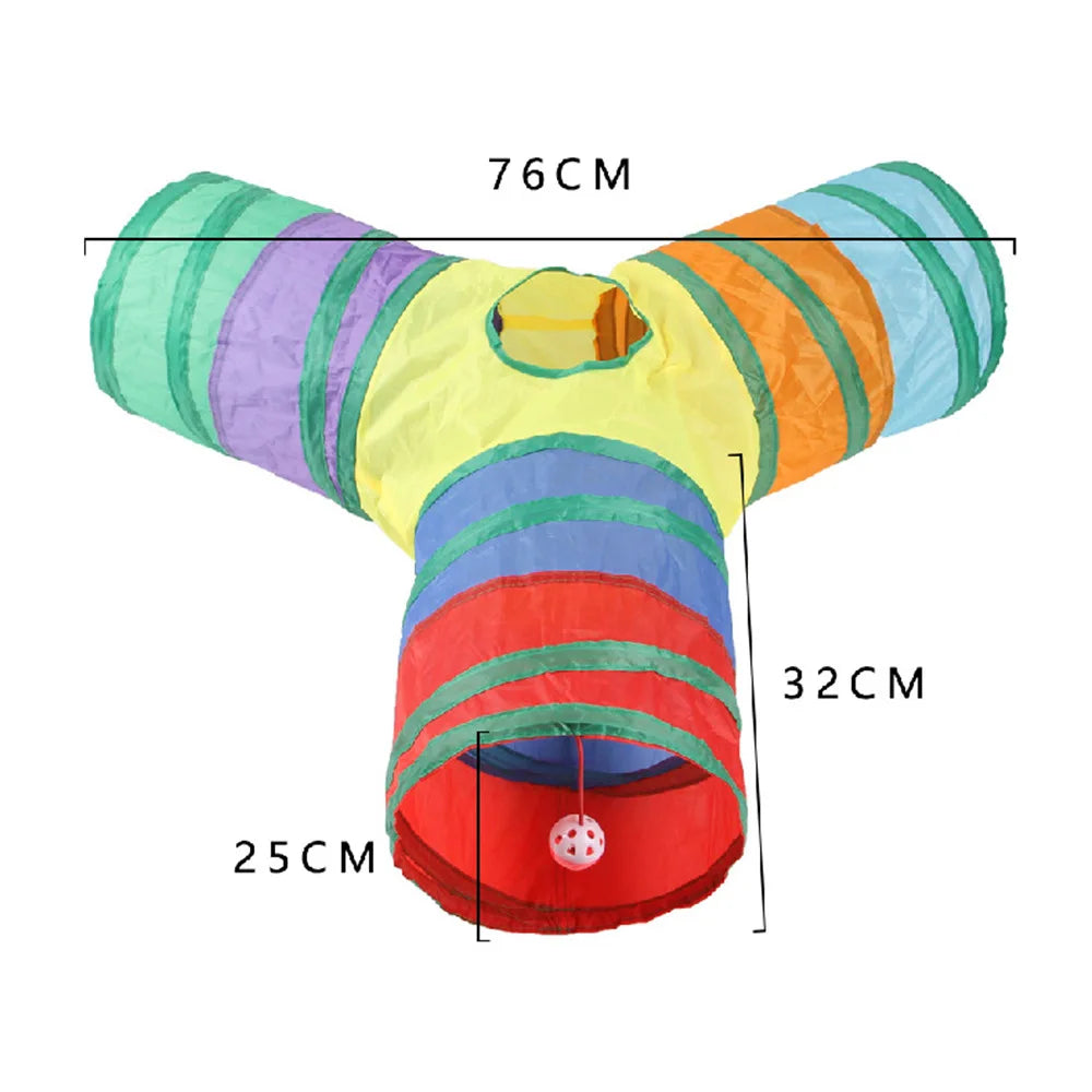 Cat Tunnel Pet Tube Collapsible Play Toy Indoor Outdoor Kitty Puppy Toys for Puzzle Exercising Training