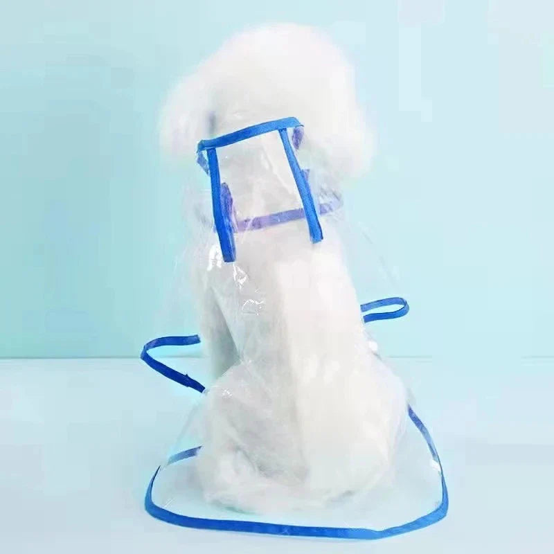 Waterproof Dog Raincoat – Hooded Transparent Rainwear Jacket for Small Dogs & Puppies